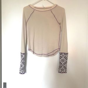 Free People top with arm warmers